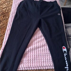 Champion Black Joggers with Logo